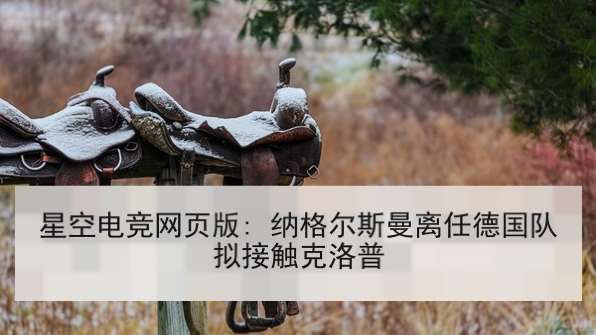 星空电竞网页版: 纳格尔斯曼离任德国队拟接触克洛普